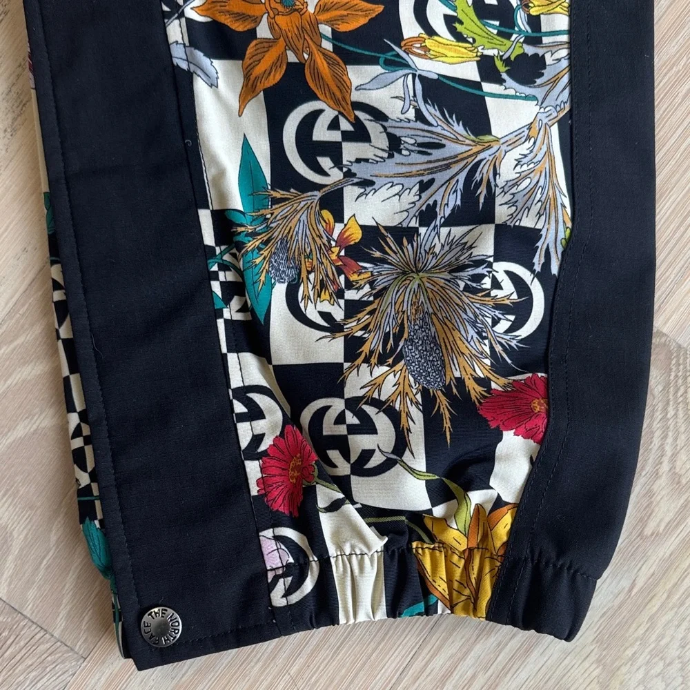 BNWT The North Face x Gucci Floral checkered Patchwork Pants XL